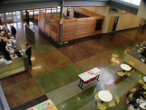2006 Firstenburg Center Entryway, stained concrete, polished concrete,